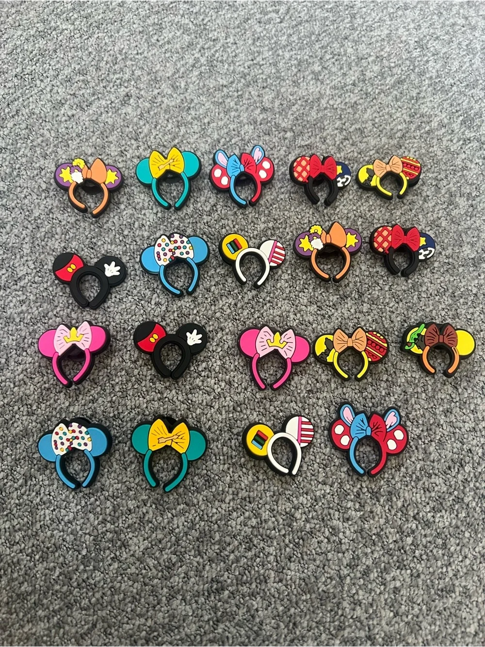 Disney Bright Mixed Color Mouse Ear croc charms